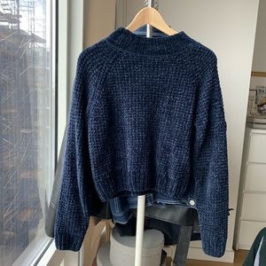 H&M Cropped Blue Knit